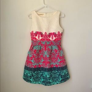 Die Wi Sky Textured Fit & Flare Cocktail Dress